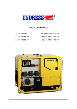 Generatoare de curent pe benzină Endress ESE 957 DBG ES DIN Super Silent