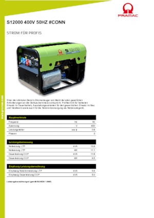 Generatoare de curent pe benzină PRAMAC Lifter SP 12000