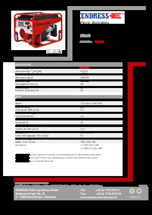 Generatoare de curent pe benzină Endress SEA 6