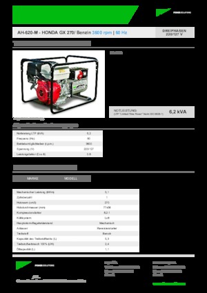 Generatoare de curent pe benzină INMESOL AH 620-M