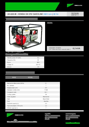 Generatoare de curent pe benzină INMESOL AH 620-M