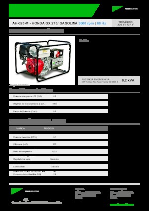 Generatoare de curent pe benzină INMESOL AH 620-M