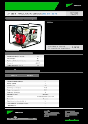 Generatoare de curent pe benzină INMESOL AH 620-M