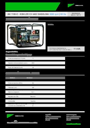 Generatoare de curent pe benzină INMESOL AK 1100-E