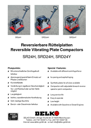Plăci compactoare reversibile Delko SR 24 H