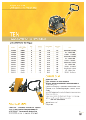 Plăci compactoare reversibile Enar TEN 3040 GR