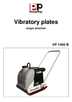 Plăci vibratoare cu o singură direcție PowerPac VP 1450B/500