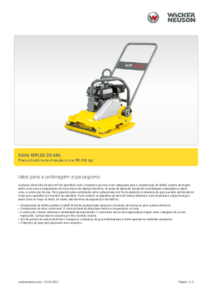 Plăci vibratoare cu o singură direcție Wacker Neuson WP 1030 A
