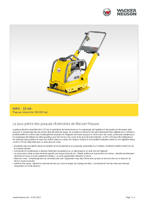 Plăci vibratoare cu o singură direcție Wacker Neuson WPU 1550 A