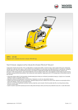 Plăci vibratoare cu o singură direcție Wacker Neuson WPU 1550 A
