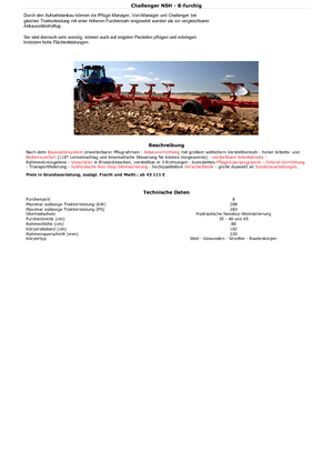 Pluguri Kuhn Challenger 9E NSH