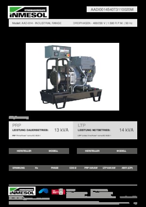 Generatoare de curent diesel INMESOL AAD-014