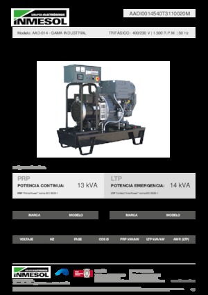 Generatoare de curent diesel INMESOL AAD-014