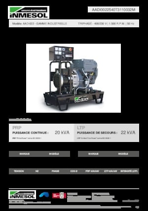 Generatoare de curent diesel INMESOL AAD-022