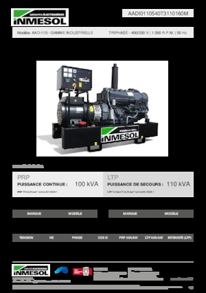 Generatoare de curent diesel INMESOL AAD-110