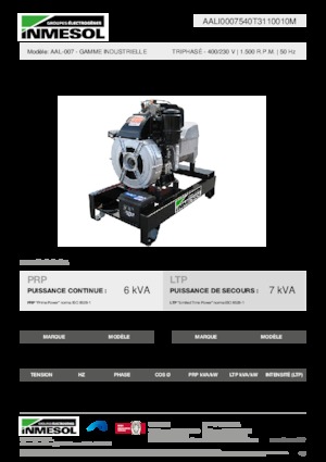 Generatoare de curent diesel INMESOL AAL-007