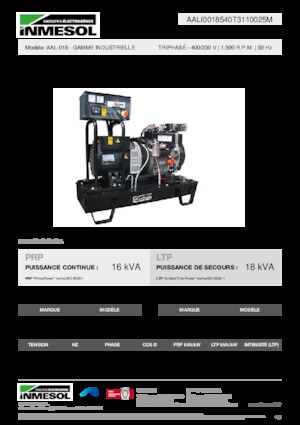 Generatoare de curent diesel INMESOL AAL-018
