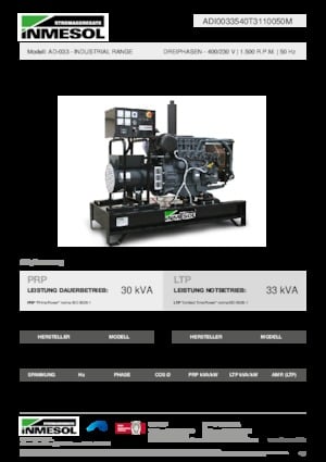 Generatoare de curent diesel INMESOL AD-033