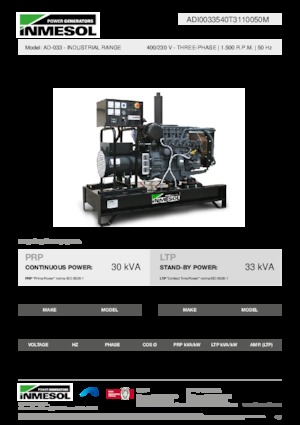 Generatoare de curent diesel INMESOL AD-033