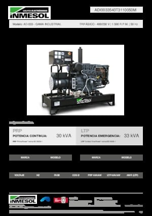 Generatoare de curent diesel INMESOL AD-033