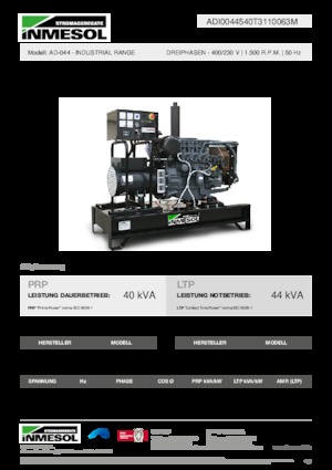 Generatoare de curent diesel INMESOL AD-044