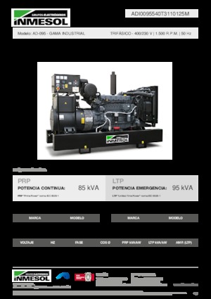 Generatoare de curent diesel INMESOL AD-095
