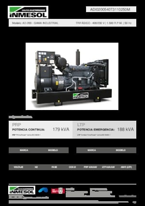 Generatoare de curent diesel INMESOL AD-200