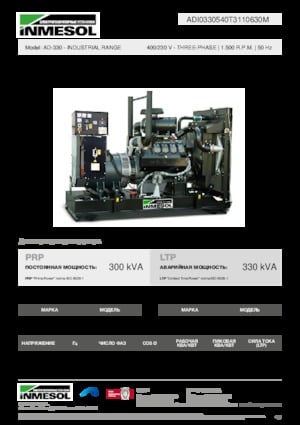 Generatoare de curent diesel INMESOL AD-330
