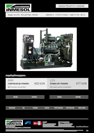 Generatoare de curent diesel INMESOL AD-475