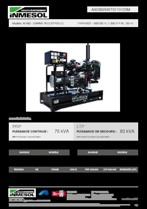 Generatoare de curent diesel INMESOL AI-083