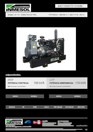 Generatoare de curent diesel INMESOL AI-110