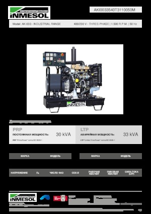 Generatoare de curent diesel INMESOL AK-033