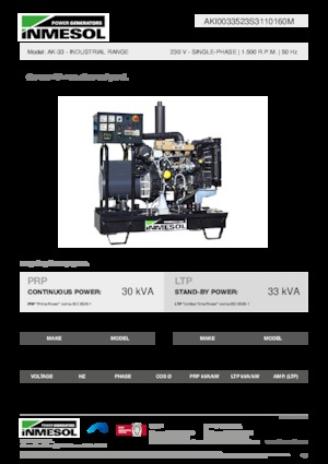 Generatoare de curent diesel INMESOL AK-33