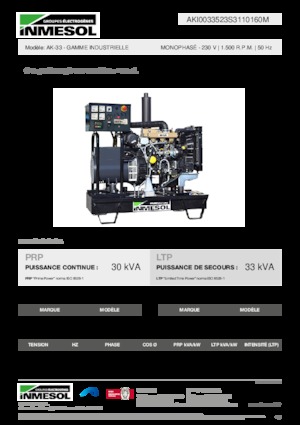Generatoare de curent diesel INMESOL AK-33