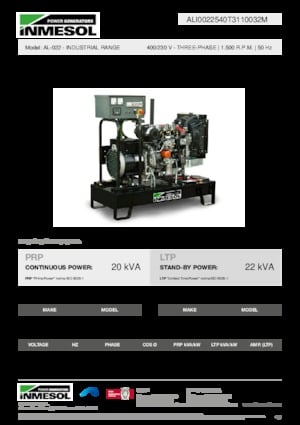 Generatoare de curent diesel INMESOL AL-022