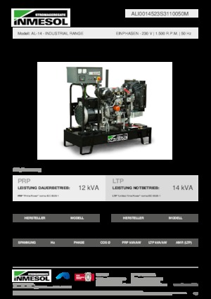 Generatoare de curent diesel INMESOL AL-14