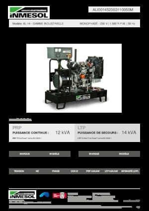 Generatoare de curent diesel INMESOL AL-14
