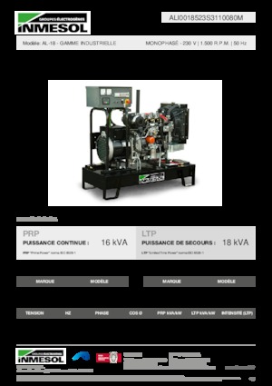 Generatoare de curent diesel INMESOL AL-18