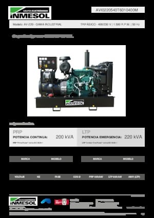 Generatoare de curent diesel INMESOL AV-220