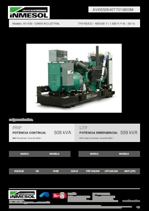 Generatoare de curent diesel INMESOL AV-550