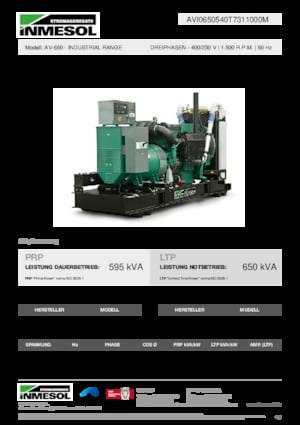 Generatoare de curent diesel INMESOL AV-650