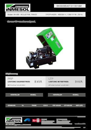 Generatoare de curent diesel INMESOL BK-009