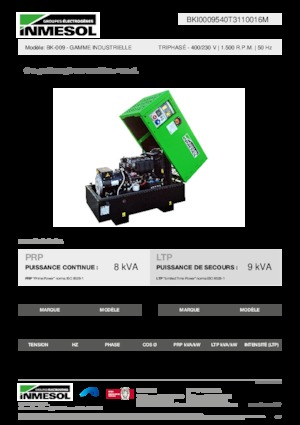Generatoare de curent diesel INMESOL BK-009