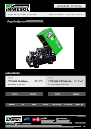 Generatoare de curent diesel INMESOL BK-022