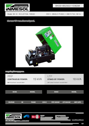 Generatoare de curent diesel INMESOL BK-18