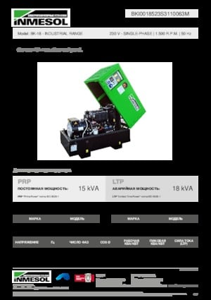 Generatoare de curent diesel INMESOL BK-18
