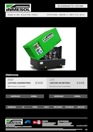 Generatoare de curent diesel INMESOL BL-009