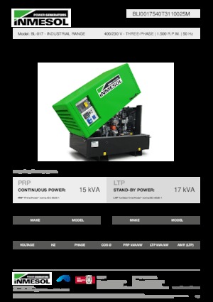 Generatoare de curent diesel INMESOL BL-017