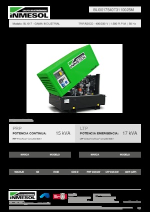 Generatoare de curent diesel INMESOL BL-017