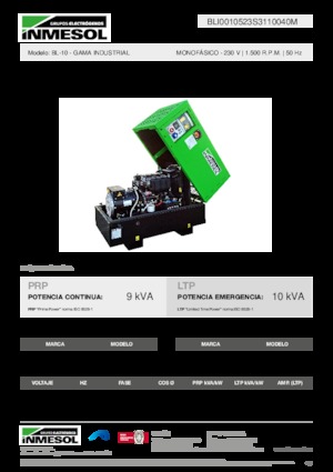 Generatoare de curent diesel INMESOL BL-10